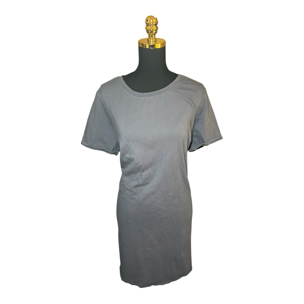 Terra & Sky Charcoal Tie Back T-Shirt Dress Size 1X